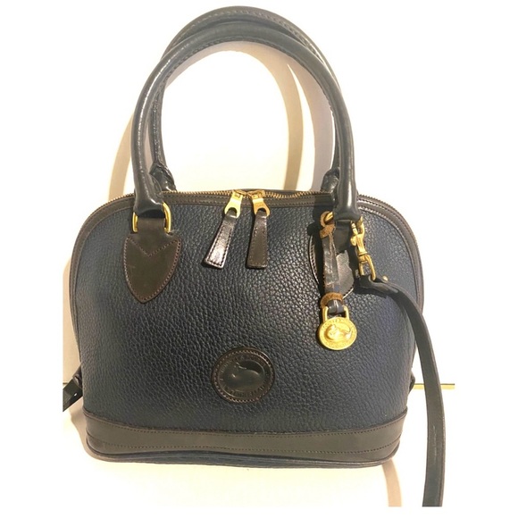 Dooney bourke navy blue Elegant  Leather crossbody Handbag - Picture 1 of 10